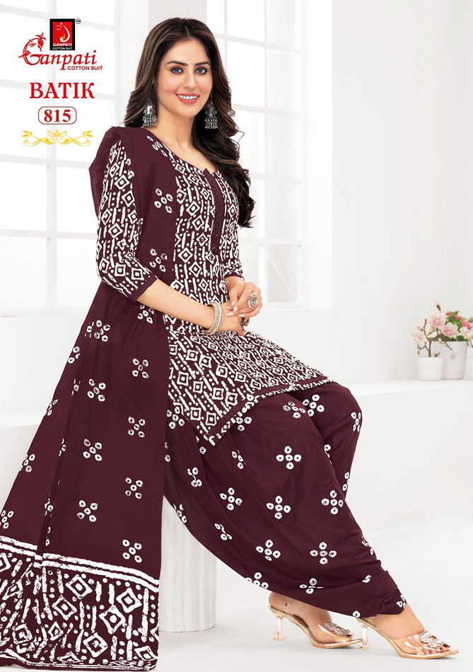 Patiyala Vol 8 By Ganpati Batik Printed Cotton Dress Material Wholesalers In Delhi
